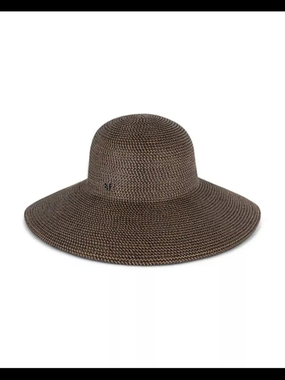 Eric Javits Wide-Brim Straw Sun Hat in Taupe - Picture 2 of 5